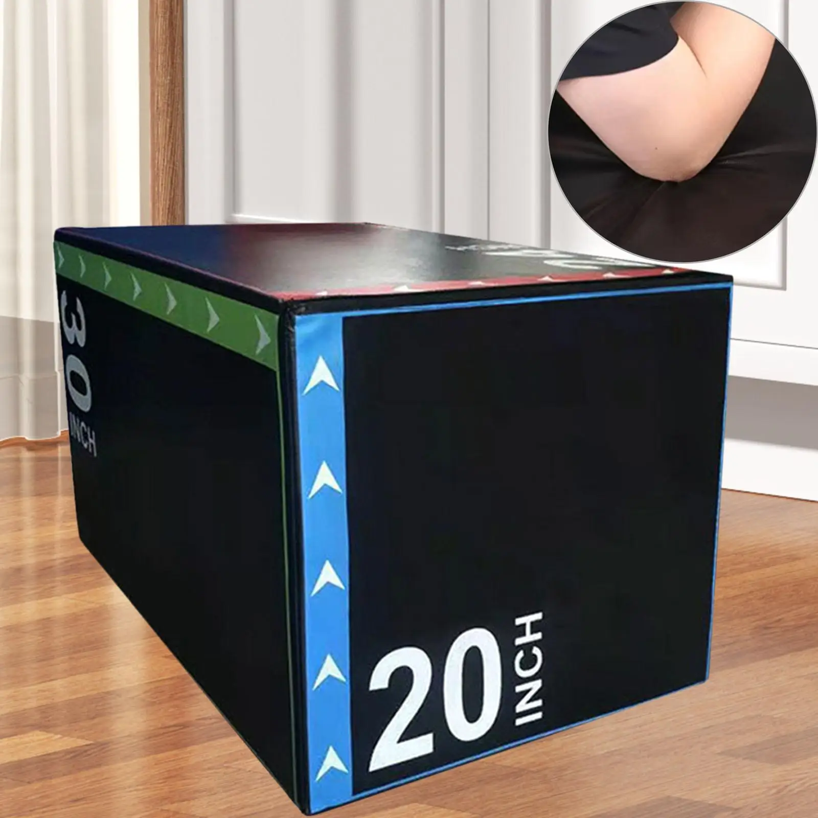 3 in 1 Plyometric Jump Box Anti Slip Fitness Exercise Step up Box for Jumping Conditioning Strength Training Home Gym Equipment