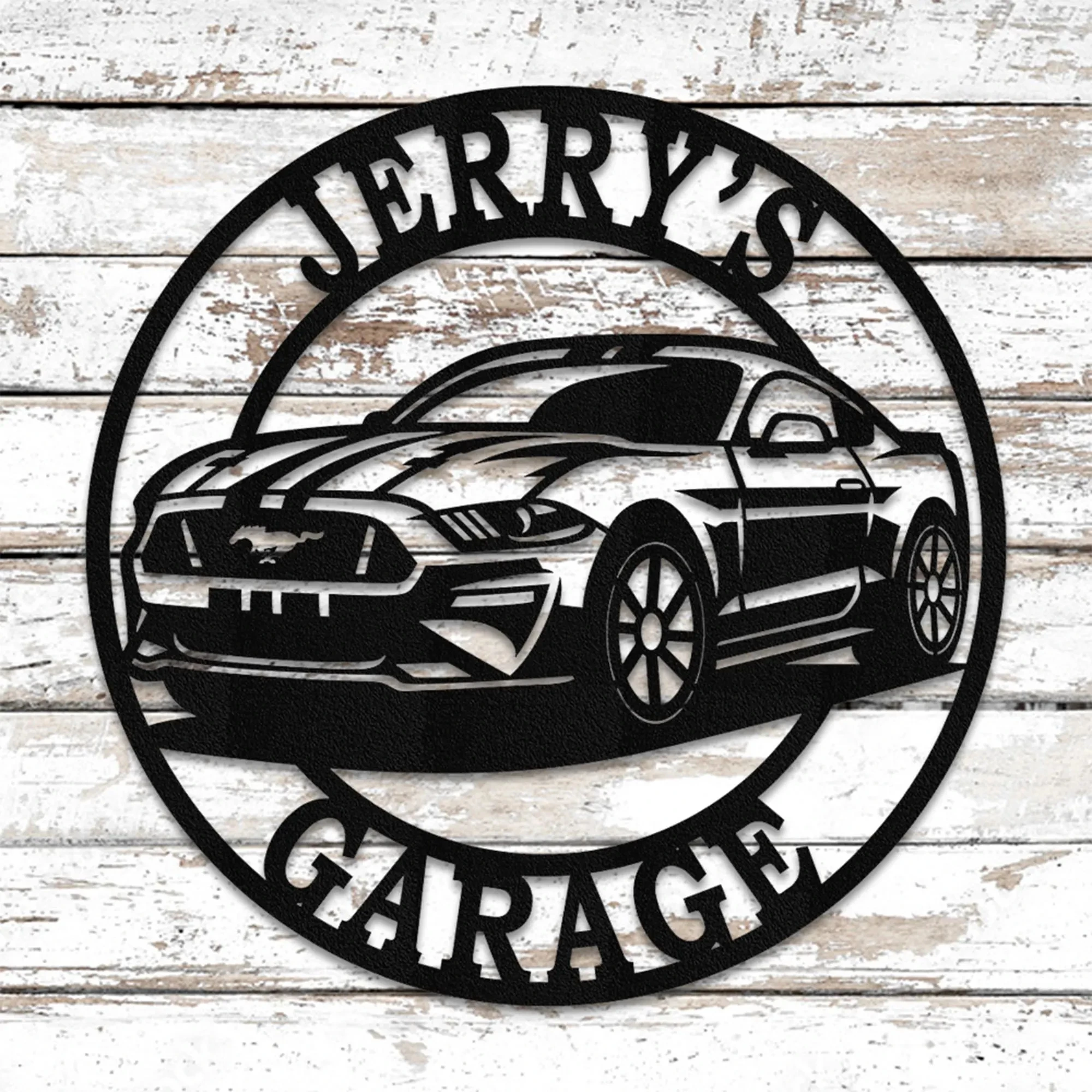Personalized Mustang Metal Sign Custom Garage Wall Art Vintage Truck Decor for Man Cave Unique gift for car lovers