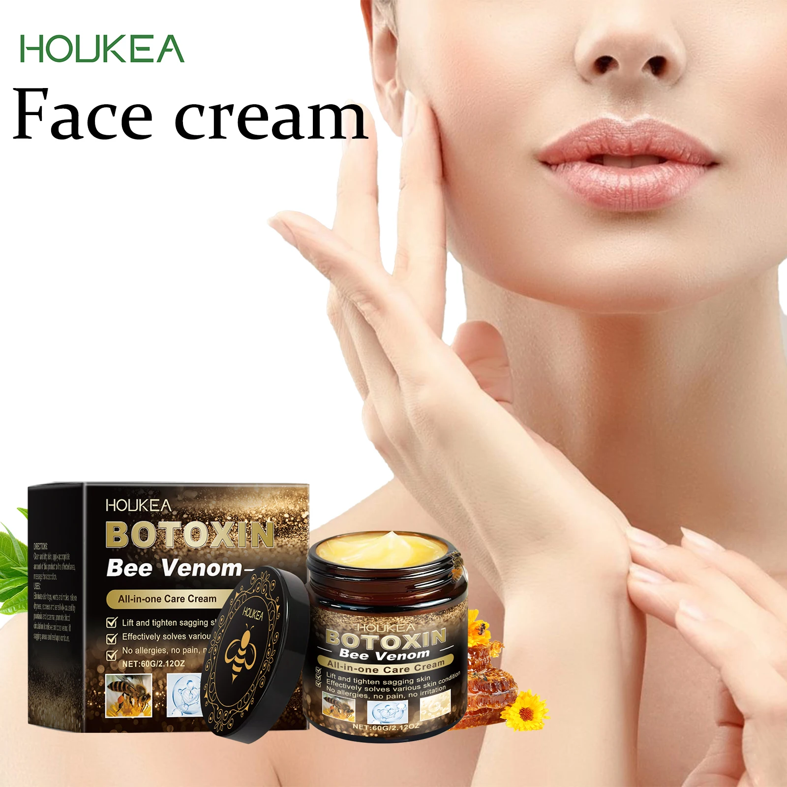 

Houkea Body Skin Care Cream Daily Moisturizing Remove Redness Firming Reduce Wrinkles Improve Skin Texture Face Care Cream