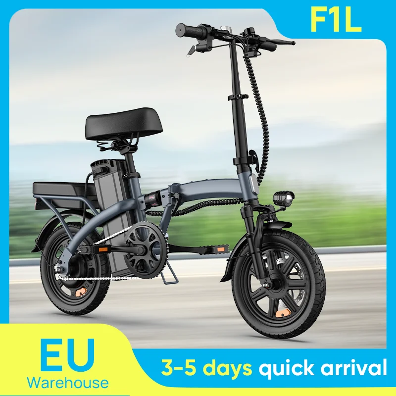 Urlife E-Bike 14 pouces pliant 500W 48V 7,5Ah amovible et Charge rapide 40 Miles Suspension avant hydraulique freins à double disque Naviga