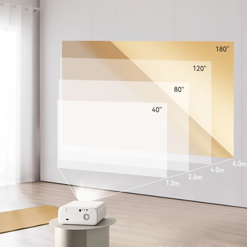 Wanbo โปรเจคเตอร์ X5 4K 1080P 1100ANSI แอนดรอยด์สเตอริโอโปรเจคเตอร์ลำแสง WiFi แบบคู่สำหรับโฮมเธียเตอร์โปรเจคเตอร์แบบพกพา