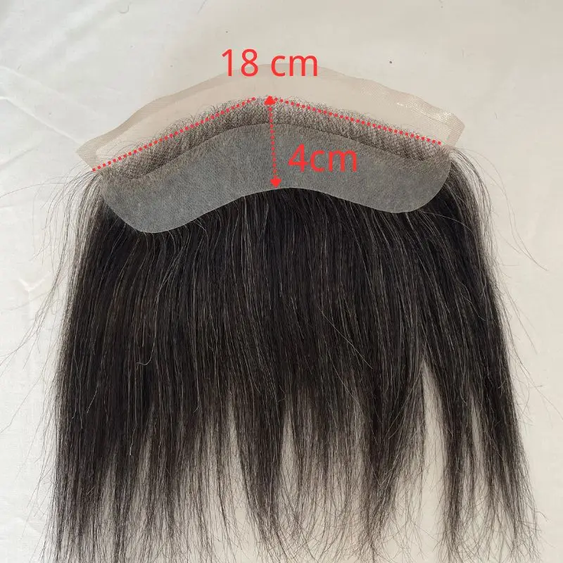 Pwigs Transparent HD Invisible Lace Front Hairline French Lace Front Mens Toupee1B20(80%Human Hair with 20% Synthetic Hair)