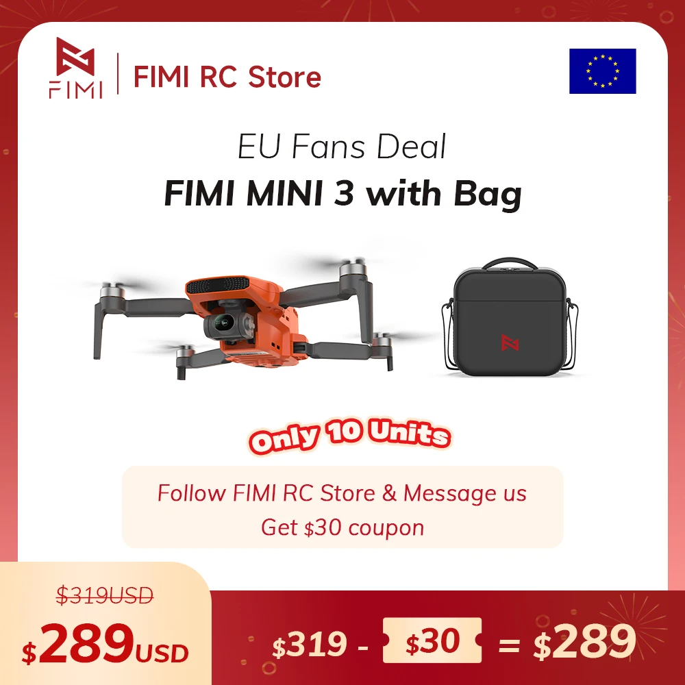 FIMI MINI 3 new drone 4K 60fps 9km range 3-axis Gimbal 249g Ultralight design AI Super Night Video smart tracking mini pro drone