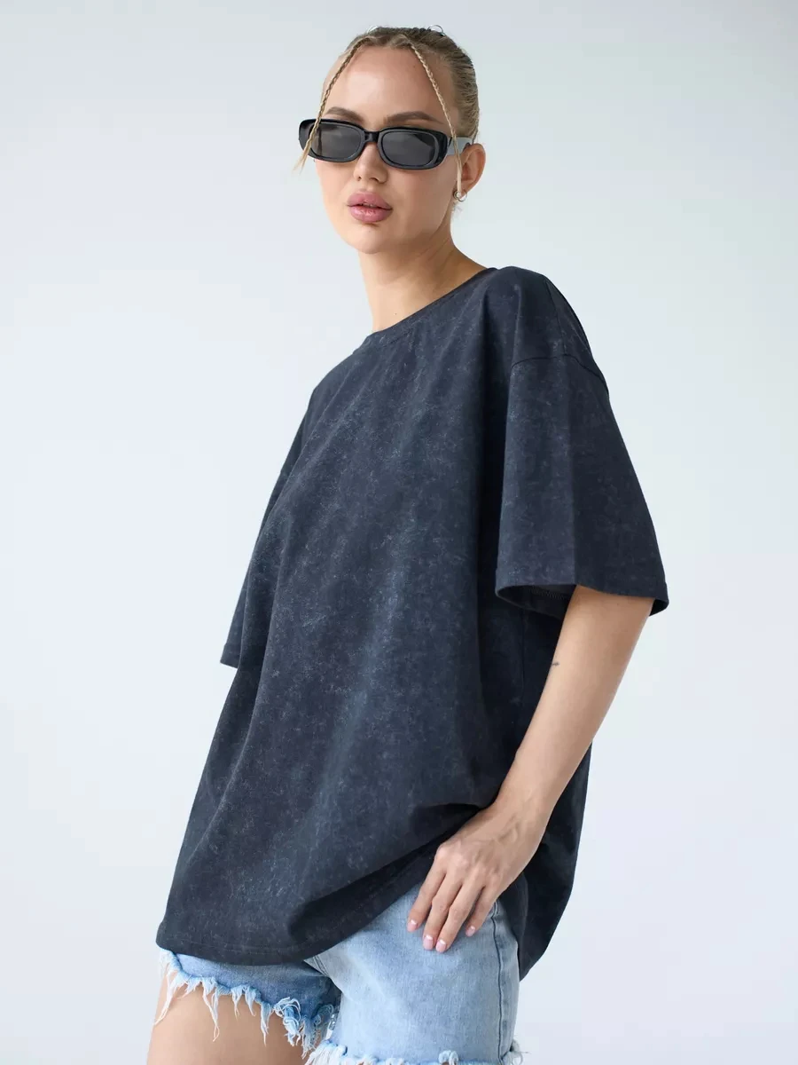 

America Vintage Snowflake Point Pink Purple Black T-Shirt Women Cotton Short Sleeve Wash With Old Water Street Hip Hop Tee Shirt