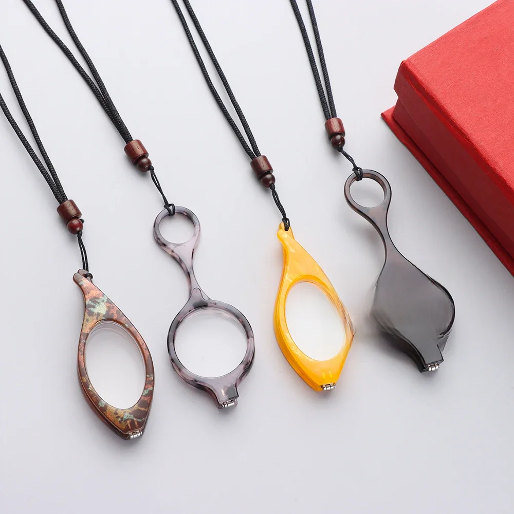 Retro okulary do czytania z pełną ramką przenośna regulowana składana wisząca szyja okulary do czytania okulary męskie i damskie + 1.00 ~ + 4.00 — zdjęcie 2
