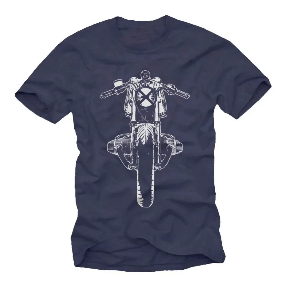 AliExpress H-Brotaco Boxer Twin Engine R100 Motorbike Gifts For Men Vintage Cafe Racer Bike Custom Motorcycle New Cotton Print T-Shirt
