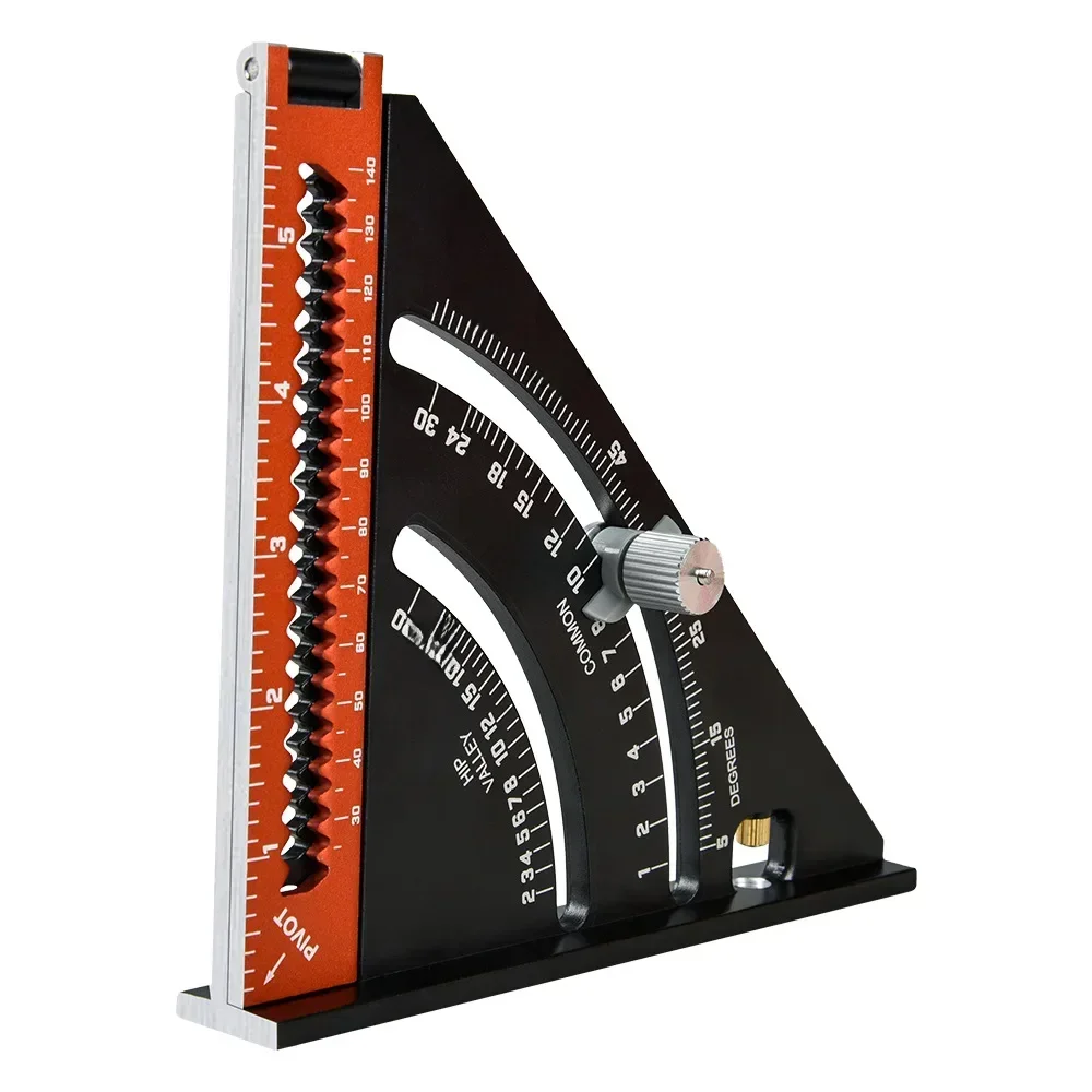 Conception extensible 2 en 1 en alliage d'aluminium avec goniomètre de Base, règle de carrés triangulaires pliants, Angle de positionnement, outil de travail du bois