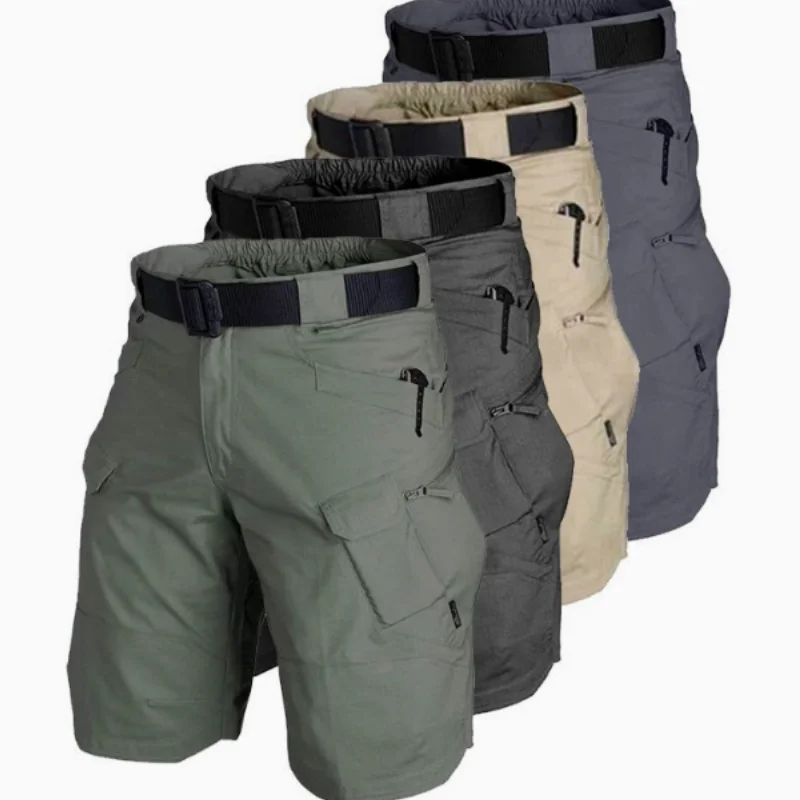 

Men's Fashion Tactical Upgrade Waterproof Quick-Drying Shorts Casual Jogging Climbing Multiple Pockets Shorts With Belt S-6XL