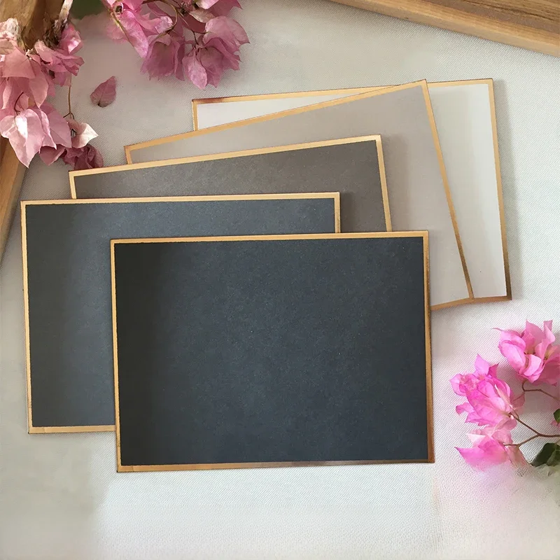 10 pièces/lot personnalisé Vintage rétro 5 couleurs blanc perle papier enveloppe fête de mariage Invitation enveloppe carte de voeux cadeau 14x19CM