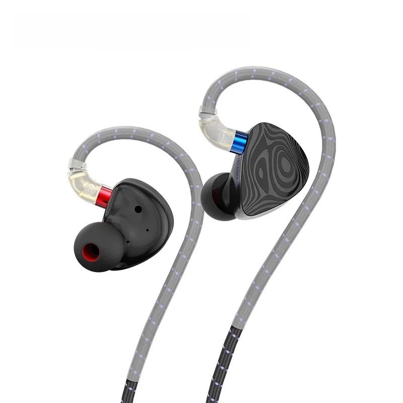 CVJ Nightelf dans l'oreille écouteurs 3 DD double canal trois unités 3.5mm prise en métal écouteur avec fil plaqué argent casque Yukimi 3