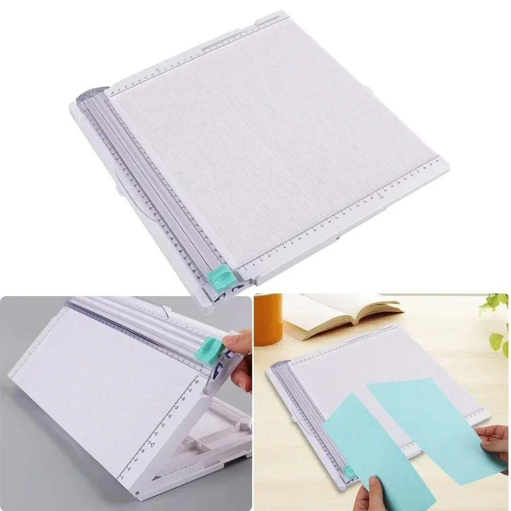 Trymer do papieru deska do przycinania gilotyna do papieru rzemieślniczego składany strzelec do albumów DIY karty do scrapbookingu maszyna do cięcia papieru fotograficznego 36x33.7cm — zdjęcie 2