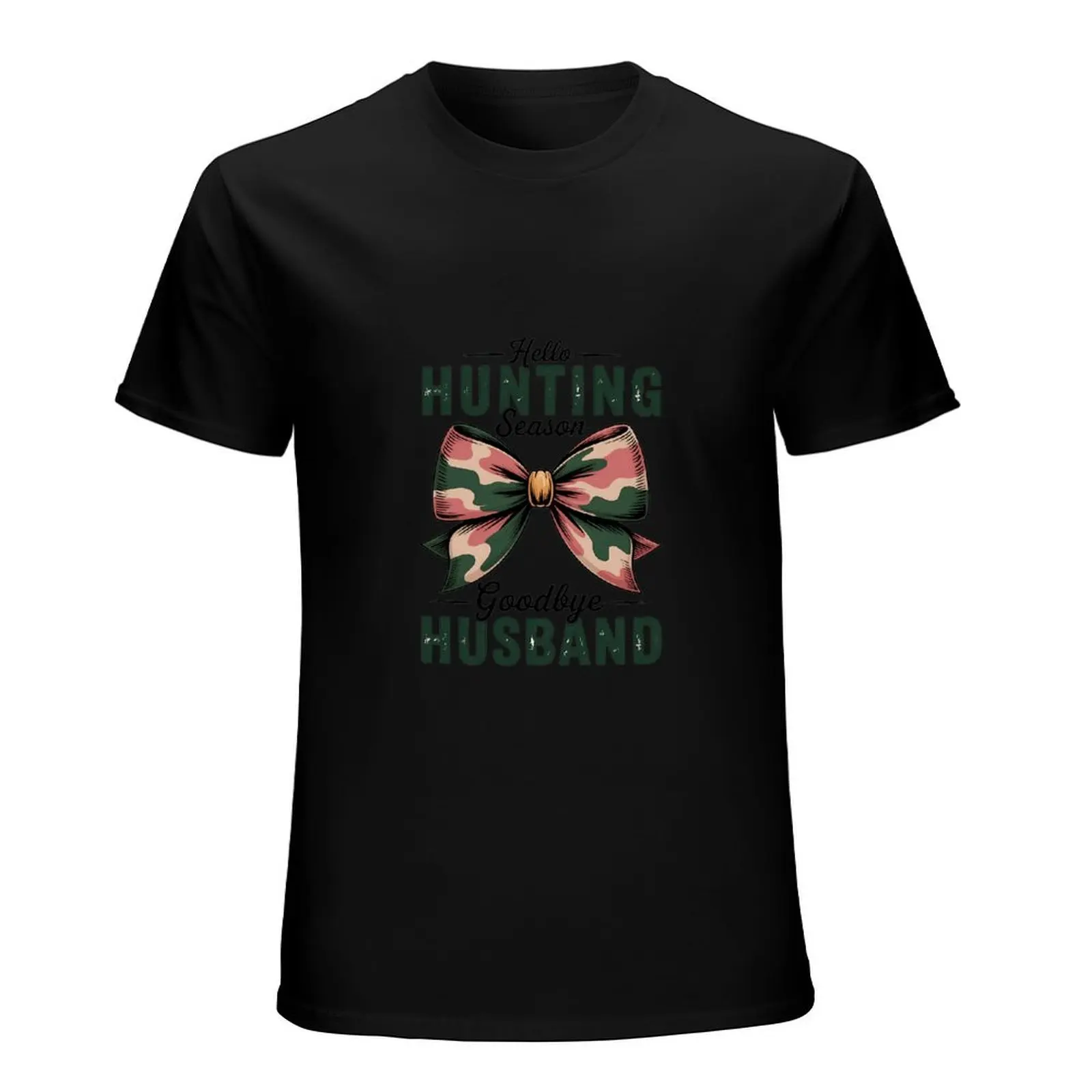 Distressed Western Buck Antler Cross Shotgun Black Cotton Tshirt Hunting Mens Daily Outdoor Walking Soft Top