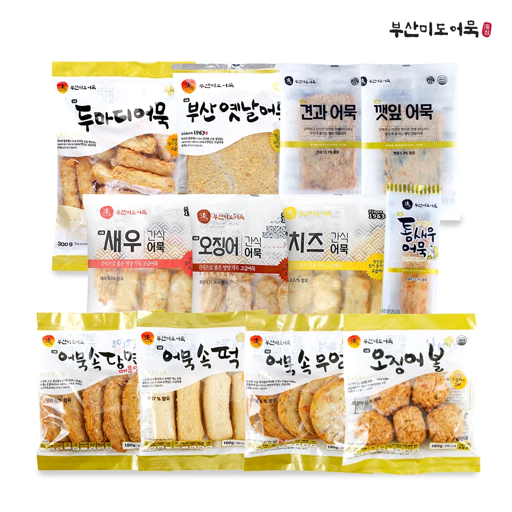 [Busan top three fish cakes] Mido Fish Cake, 12 types, 12 packs