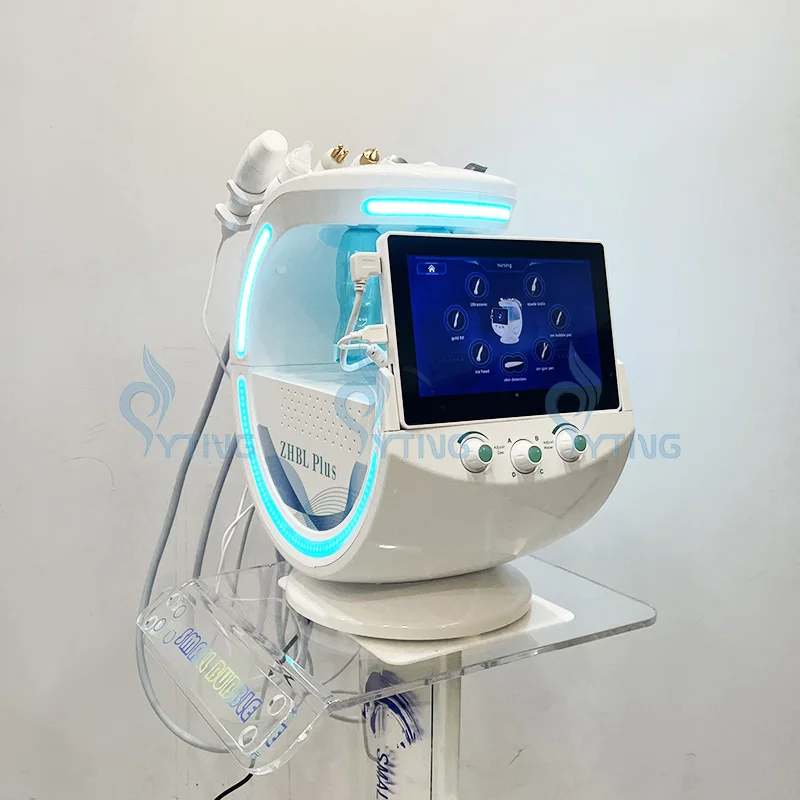 7 in 1 Smart Ice Blue Plus Hydra Oxygen Facial Machine Facial Cleaning  2nd Generation Hydro Dermabrasion Skin Analysis