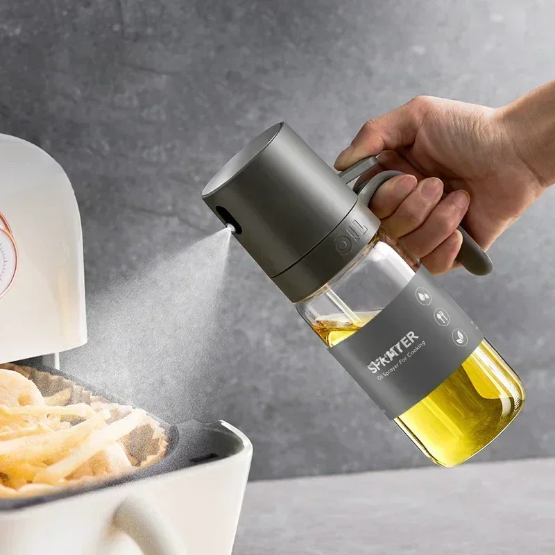 Bouteille de pulvérisation d'huile de 250ml, distributeurs d'huile de cuisson en verre à haute teneur en Borosilicate, pulvérisateur d'huile d'olive, monsieur pour friteuse à Air, cuisson de salade