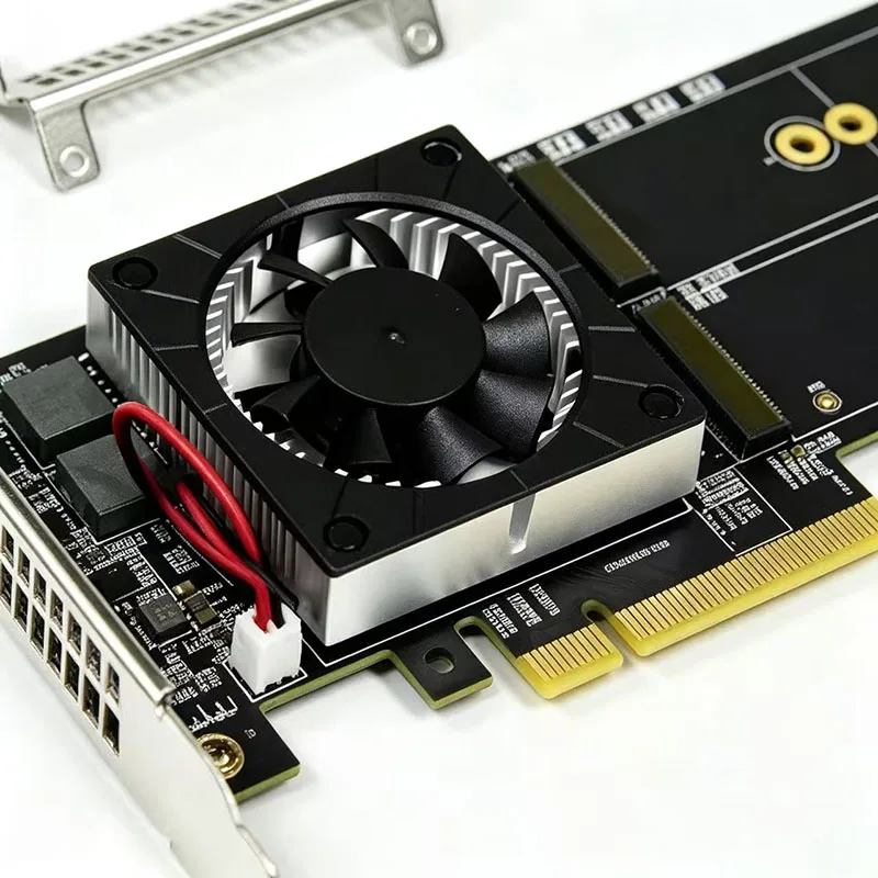 PLX8747 PCIe 3.0 X8 to 4 * M.2 NVMe 4X M.2 Solid State Drive Adapter Direct Mode ZFS TrueNAS