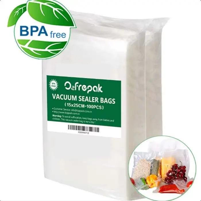 Vacuum Seal Bags For Food,Pint Freezer Bags,Pint Size Vacuum Bags,200 Pint,6