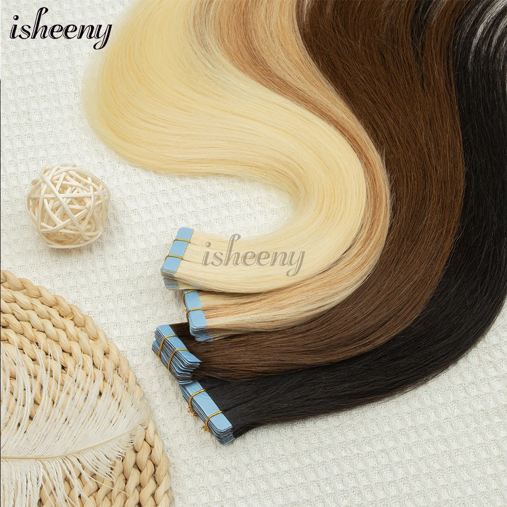 12-20 inch Onzichtbare Tape in Human Hair Extensions 30 g/pak Zijdeachtig Steil Haar voor Vrouwen Gemakkelijk te Dragen thuis 20 stks/pak