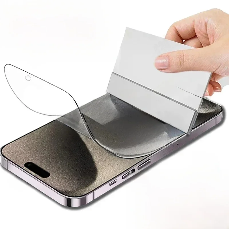 5 szt. folii hydrożelowej do iPhone 17 16 16e 15 14 13 12 11 Pro Max Plus 12 13 Mini 7 8 Plus SE XR XS Pełna Ochrona Ekranu — 2