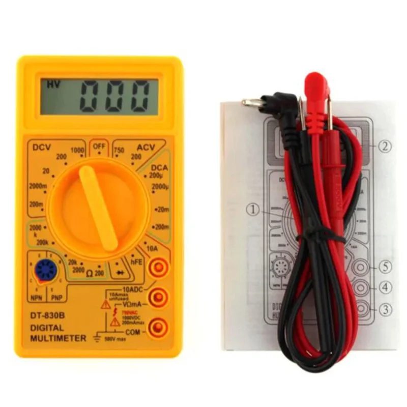 Digital Multimeter DT-830 DCV ACV DCA Test Diode With Battery 9V Electronic Precision Meter Professional Tool