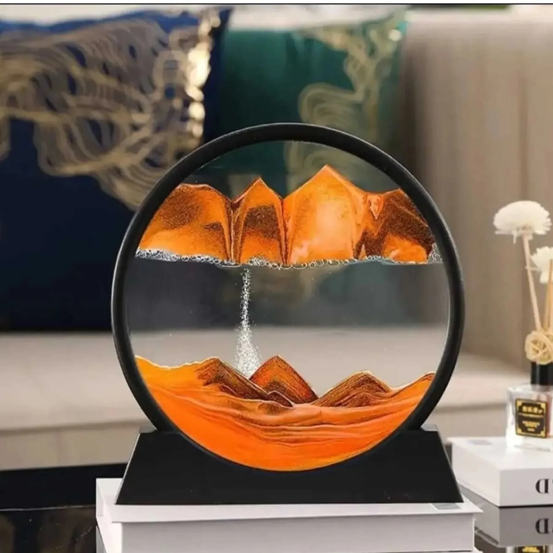 7 Inch Moving Sand Art Mesmerizing 3D Deep Sea Sand Picture Handmade Glass Sandscapes Unique Choice for Home Decor and Gifting