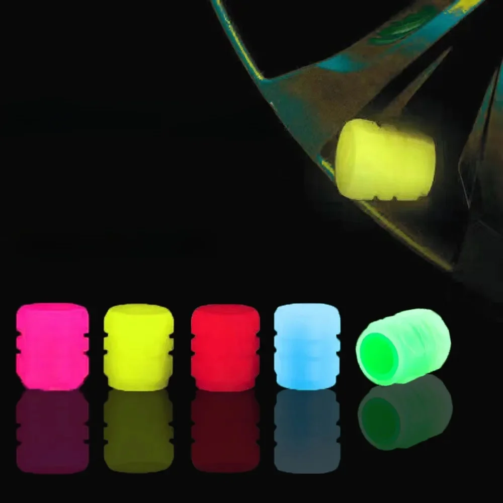 AliExpress Luminous Valve Caps Fluorescent Green Blue Night Glowing Car Motorcycle Bicycle Wheel Styling Tyre Rim Hub Luminous Cap Decor