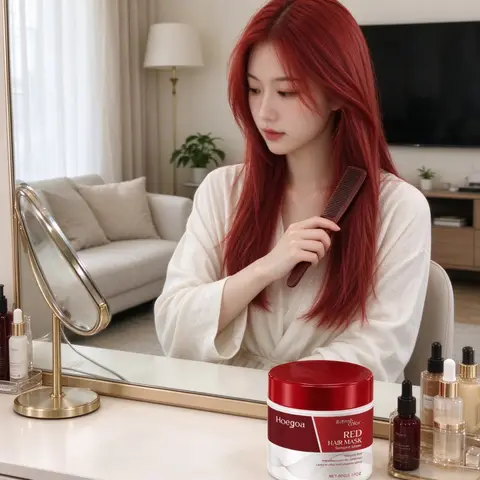 Hoegoa Revitalizing Hair Mask Repair Damaged Lock In Color Smooth Frizzy Restore Shine Enhance Texture Hair Conditioning Mask