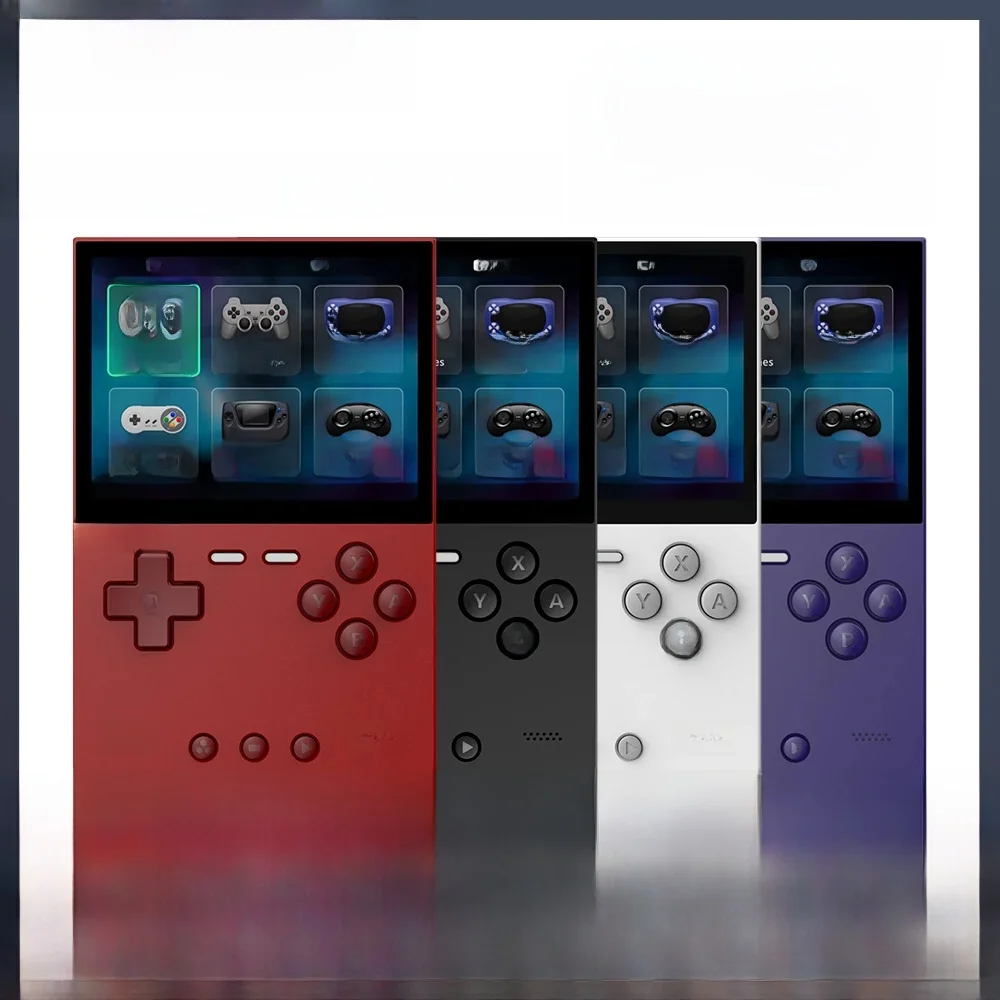 TRIMUI – Console de jeu portable en brique, écran IPS de 3.2 pouces, système Linux, Crossmix OS, panneau arrière en métal, clé, éclairage LED, capuchons de touches gratuits, cadeaux