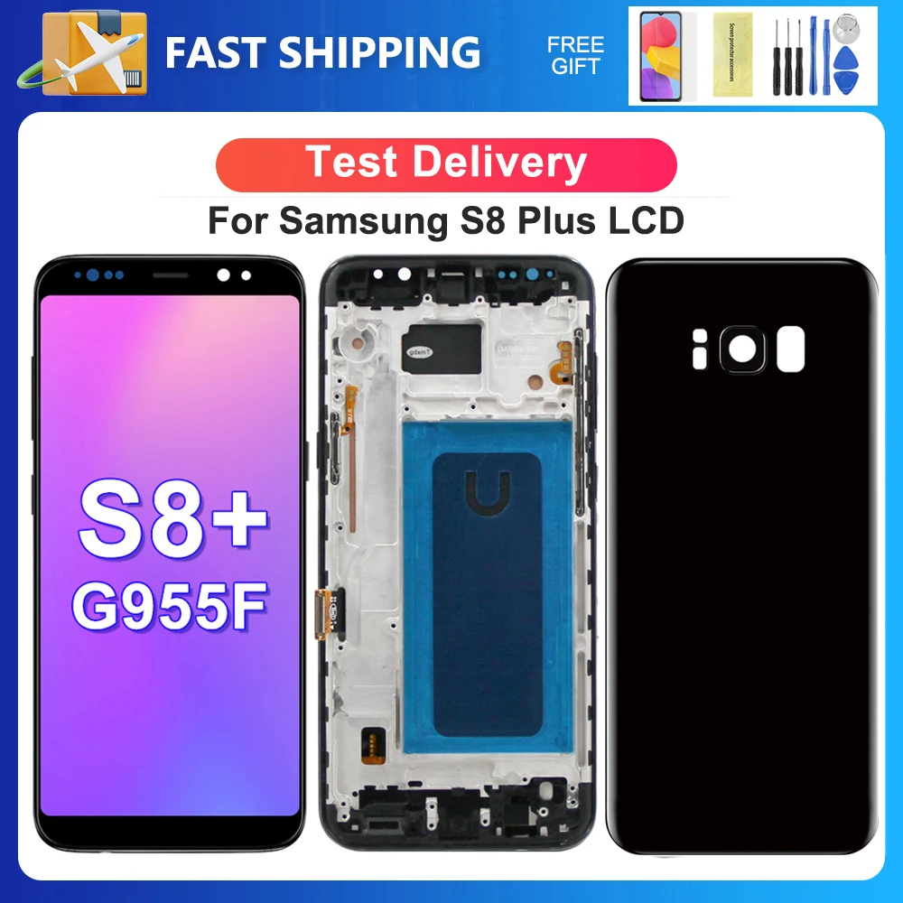 Tested S8 Plus For Samsung For S8+ G955W G955A G955 G955N G955F LCD Display Touch Screen Digitizer Assembly Replacement