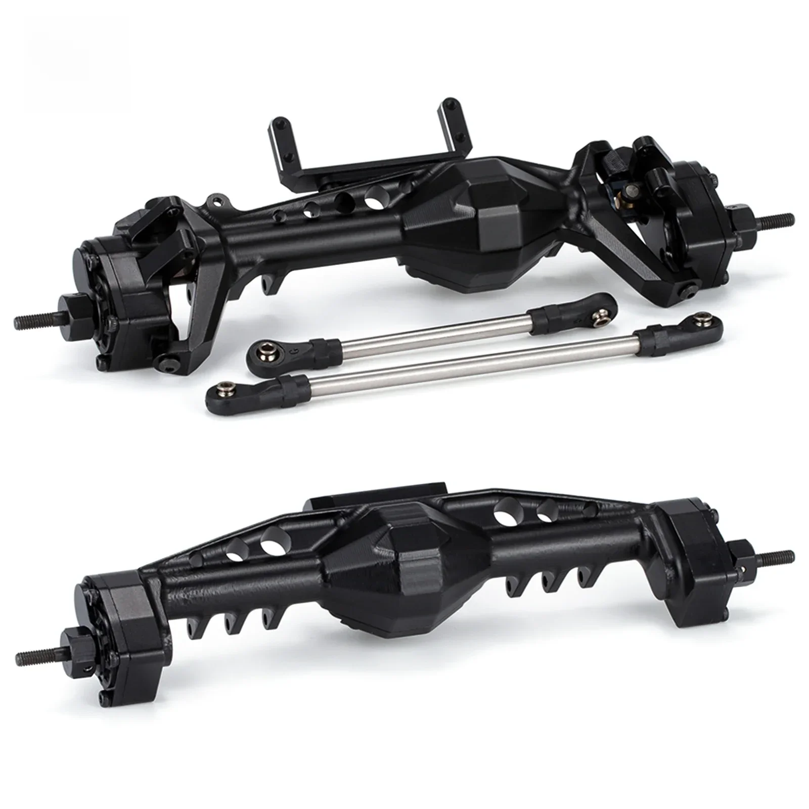 HooCrawler CNC Aluminiowa oś portalowa z przesunięciem dyni z mocowaniami serwa do podwozia 1/10 RC Crawler Axial SCX10 III AR45 LCG — 2