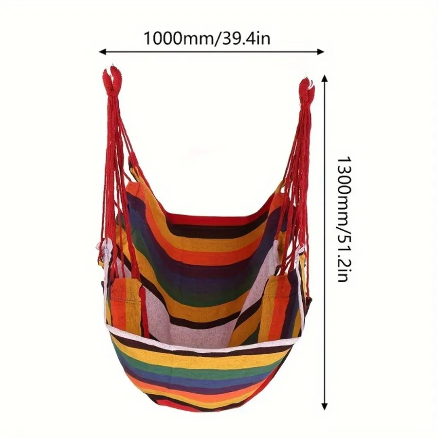 1pc Portable Outdoor Camping Tent Hammock, Hanging Swing Chair, With 2 Pillows, Swing Hammock Chair, Firm Cotton Hammock Chair