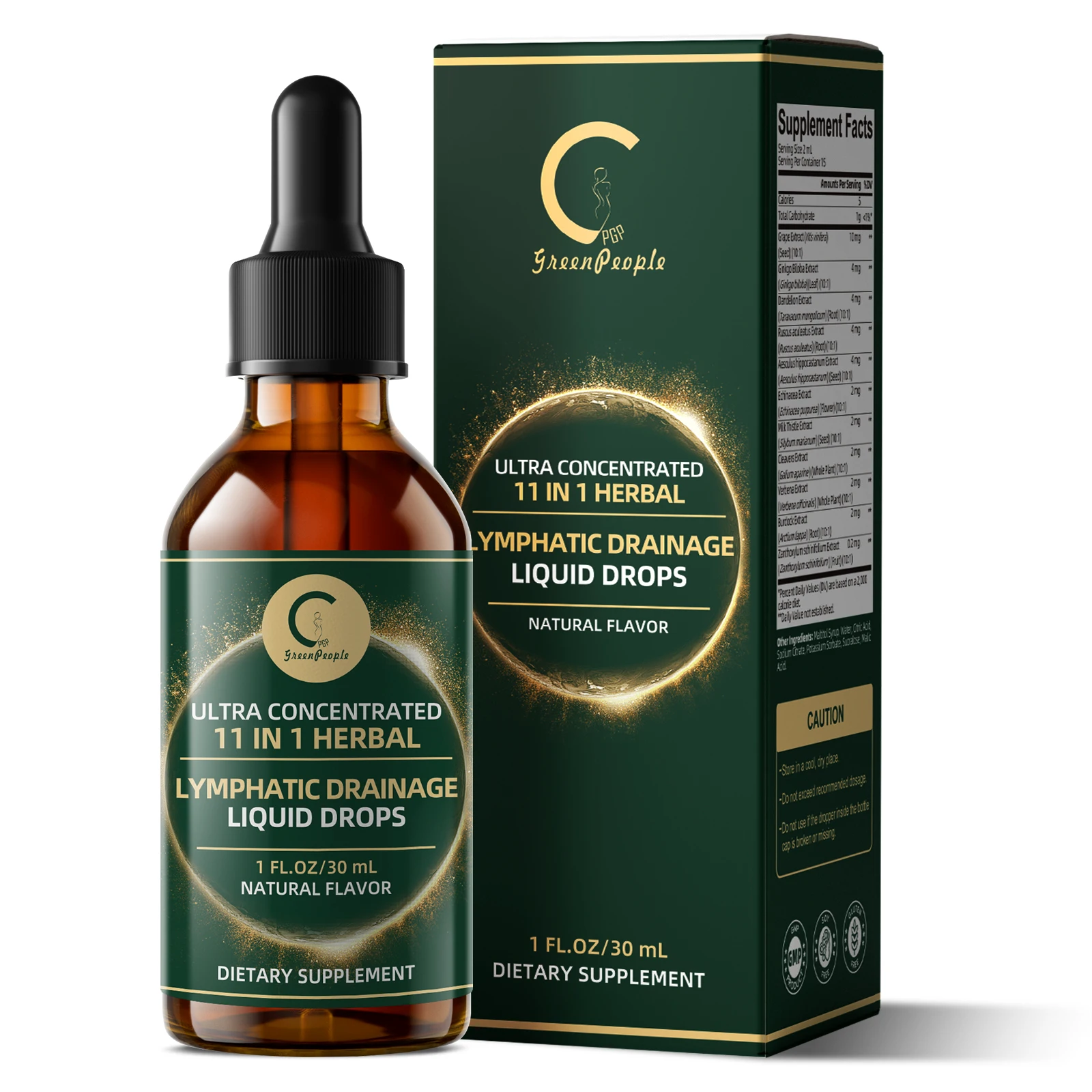 Ginkgo Biloba Extract - GPGP Greenpeople 30ML Gouttes de drainage