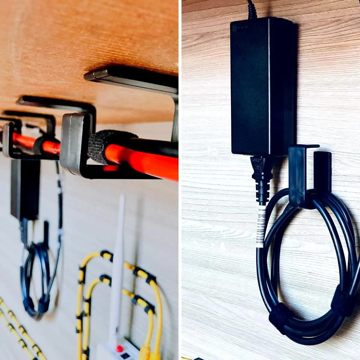 منظم كابل ذاتي اللصق ، قفل مكتب ، إدارة الأسلاك ، قطعة واحدة