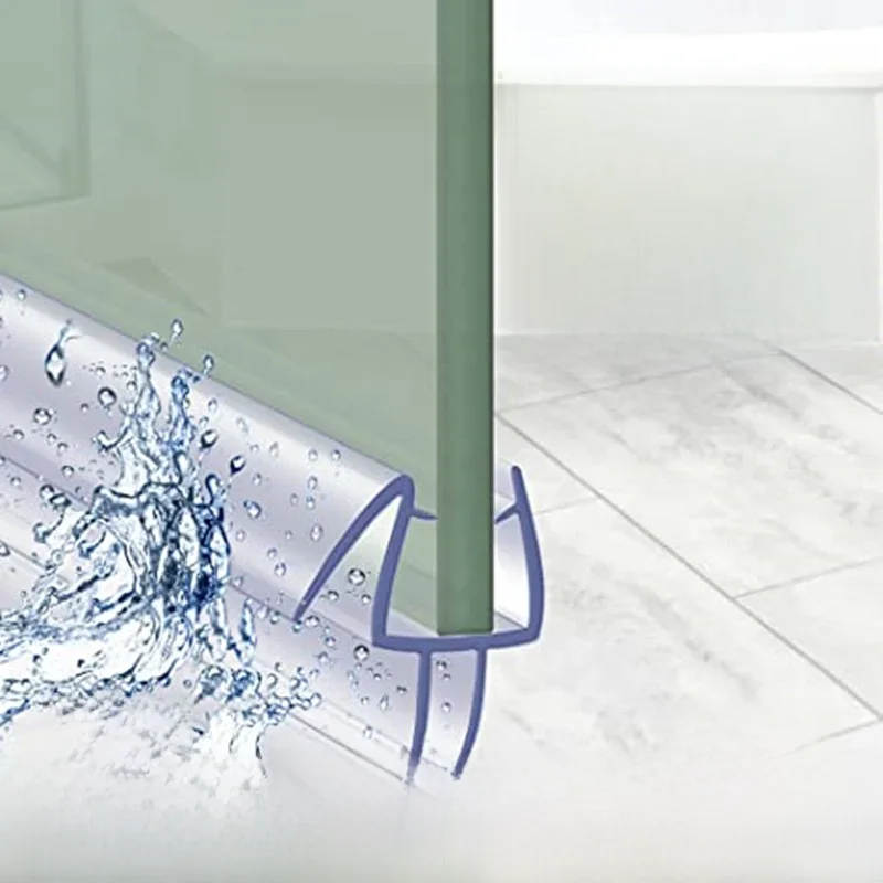 Kleber-freies dusche dichtung streifen transparent pvc versiegelung 6-12mm Glas Tür Sweep wasser