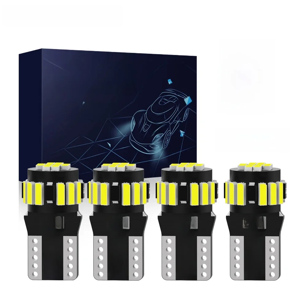 AUXITO 4/2szt Samochodowe oświetlenie wnętrza T10 W5W Żarówki LED Canbus Bezbłędne Dla Ford Fiesta Audi A3 8P VW 168 2825 194 Lampa samochodowa LED — zdjęcie 2