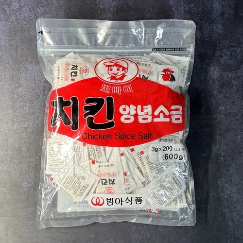 범아 뽀빠이 치킨 양념소금 600g(3g X 200개) 개별, 낱개포장 일회용 소포장  Best5