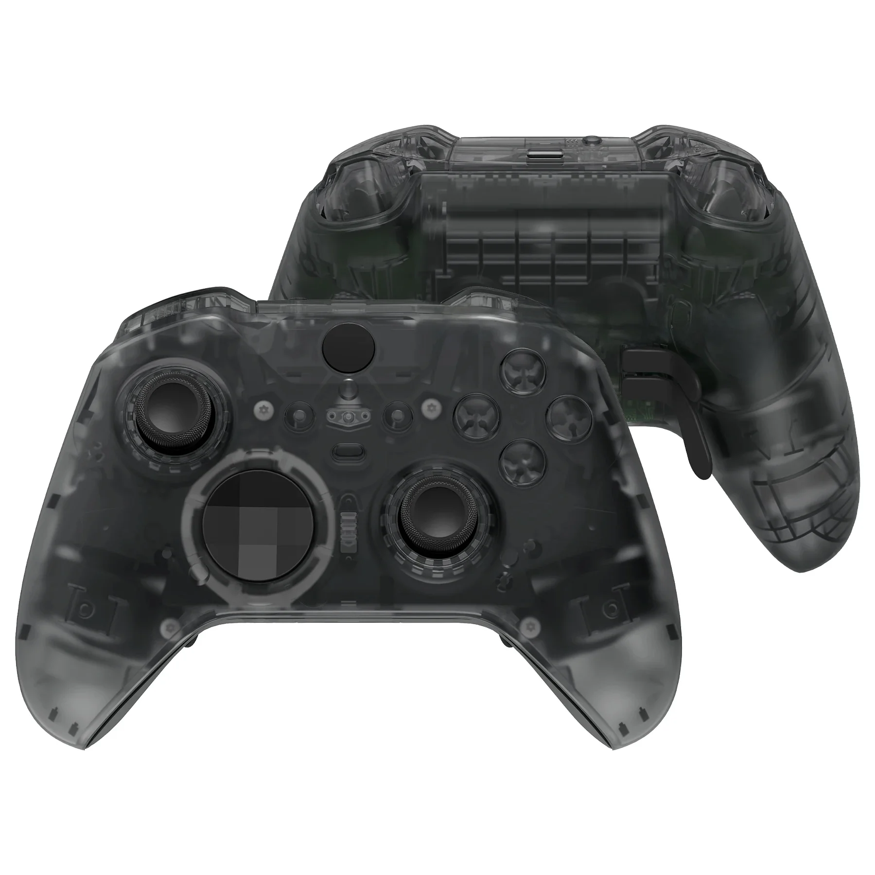 eXtremeRate Clear Full Set Shell z przyciskami Wymienna płyta tylna do kontrolera Xbox Elite Series 2 Core - Model 1797 — 2