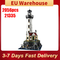2056pcs Motorised Lighthouse Building Block Set Construction Diy Tower Bricks Toy Adults And Kids Birthday Gift Compatible 21335