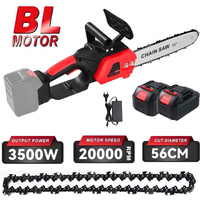 3500W Brushless 12Inch Electric Chainsaw Cordless Pruning Woodworking Power Tool Handheld Garden Cutter For Makita 18V Battery