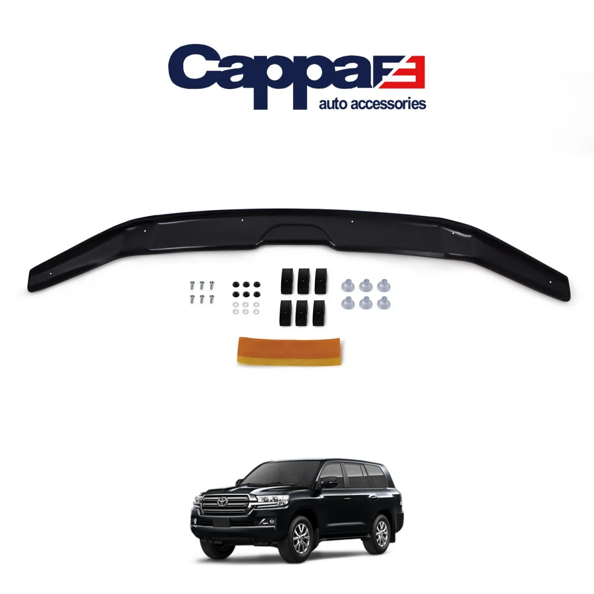 

FOR TOYOTA LAND CRUISER 2015 to 2023 Front Hood Protection Spoiler Front Bug Shield Hood Deflector Guard - AUTO STYLING