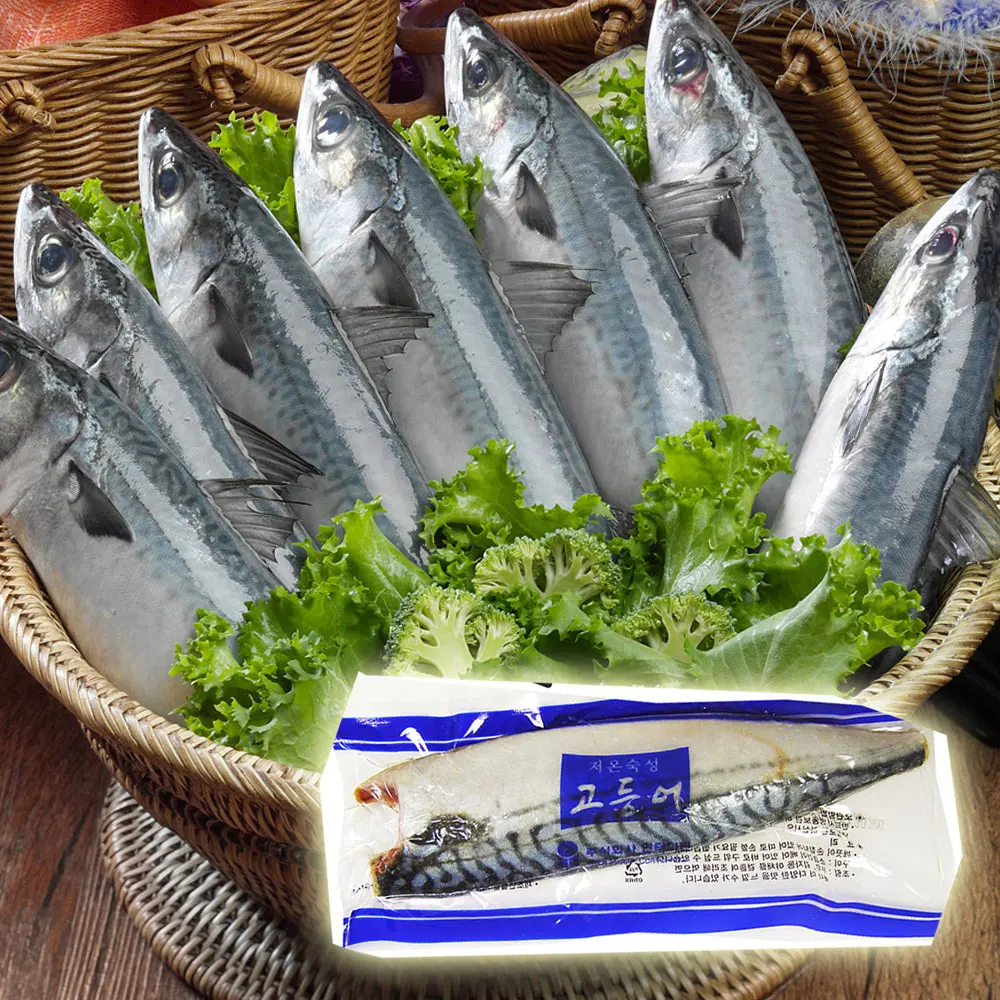 eobususan gugnaesan sonjil godeung-eo Fisherman Fisheries Domestic Prepared Mackerel 10 Packs (120-140g) Norwegian Mackerel