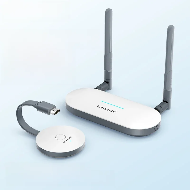 Bezprzewodowy nadajnik wideo HDMI Lemorele i adapter/odbiornik HDMI/VGA do przedłużania zasięgu wyświetlacza, dongle do telewizora, monitora, projektora, przełącznika, komputera PC — zdjęcie 2