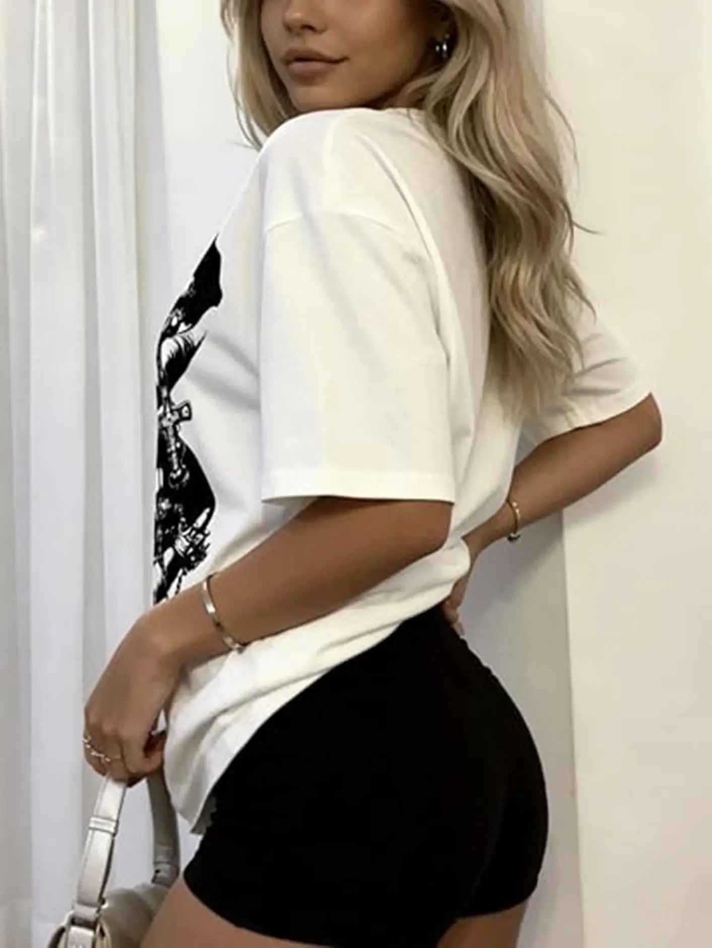 Women's Oversized Graphic Tees Y2K Vintage Hip Hop T Shirt Summer Loose Fit Short Sleeve Going Out Tops, Workout Gym Clothes 2026