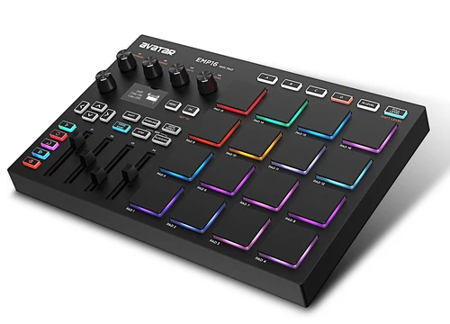 Imagen 2 del producto EMP16 controlador MIDI Pad Beat Maker Machine con Bluetooth, 16 almohadillas RGB sensibles a la velocidad, 16 niveles, nivel completo/medio, OLE