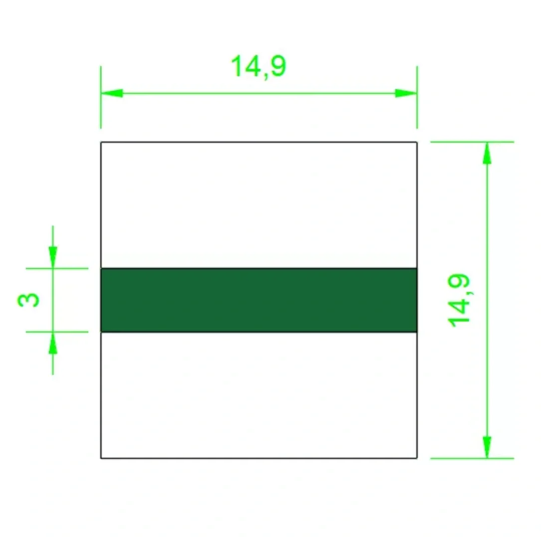 Customized Laser Etching Pattern ITO Conductive Glass Sheet  ITO Coated Etched Glass for olar cell 14.9x14.9x1.1mm 20pcs