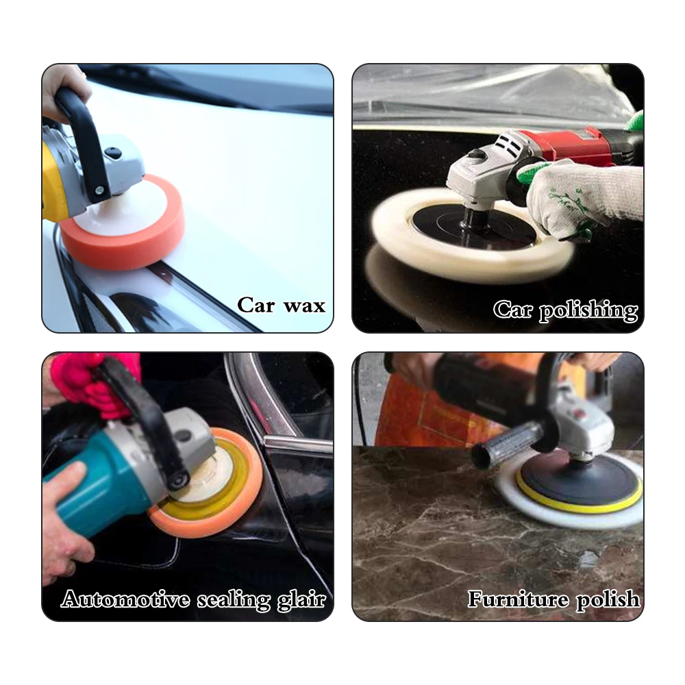 Air Sander Polishing Machine 2/3 Inch Polishing Pad Sponge Disc Set Pneumatic Polishing Grinder Car Track Polishing Machine