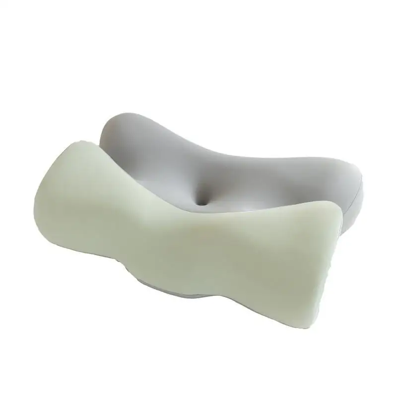 1 Set Hornförmiges Memory-Schaum-Kissen Dunkelgrau, Ergonomisches Nackenstützkissen zum Schlafen, Langsam Rückfederndes Druckentlastendes Komfort-Bettkissen, Geschenk für Besseren Schlaf und