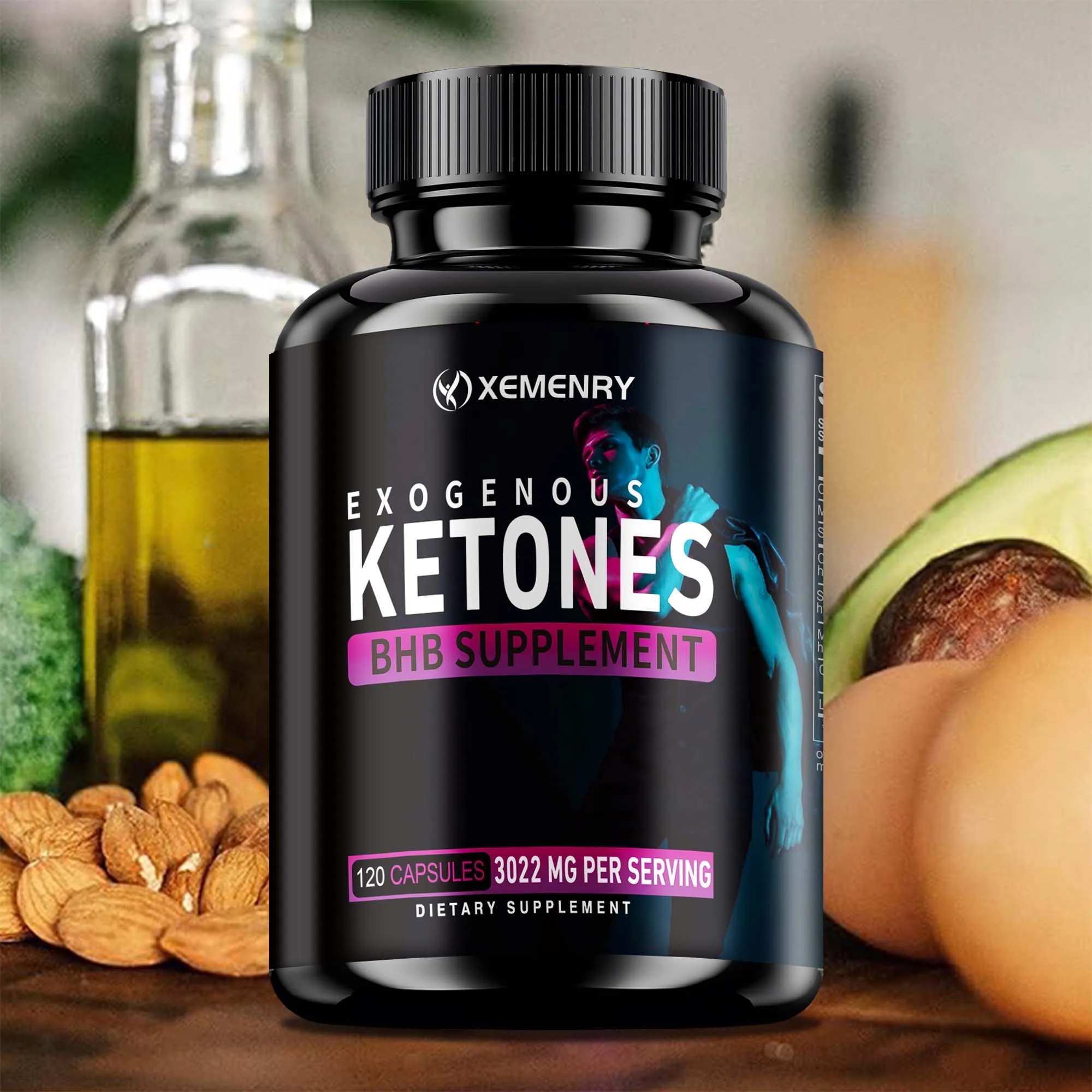 Keto BHB Exogenous Ketone - Boosts Metabolism, Food Suppressant, Fat Burning, Boosts Immunity - 120 Capsules