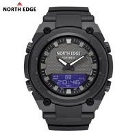 Reloj Digital Militar para Hombre NORTH EDGE FORTRESS 2026, Reloj Deportivo para Exteriores Resistente al Agua 50M, Reloj LED con Hora Mundial y Cuenta Regresiva