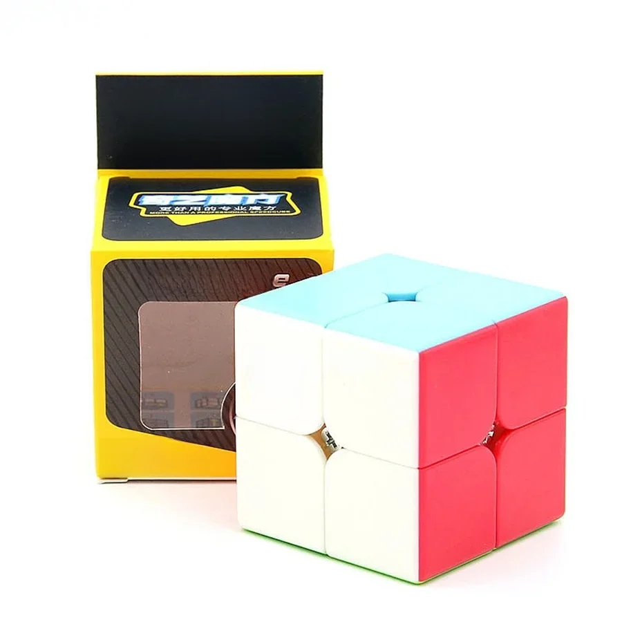 [Picube] QiYi 2x2 QiDi Cube magique sans colle Cube de poche de vitesse QiDi S2 2x2x2 Cube de Puzzle noir jouets éducatifs pour les enfants